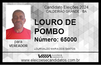 Candidato LOURO DE POMBO 2024 - CALDEIRÃO GRANDE - Eleições