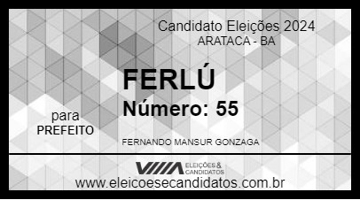 Candidato FERLÚ 2024 - ARATACA - Eleições