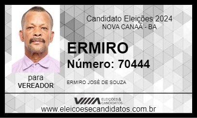 Candidato ERMIRO 2024 - NOVA CANAÃ - Eleições