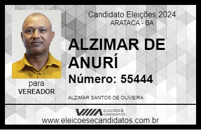 Candidato ALZIMAR DE ANURÍ 2024 - ARATACA - Eleições