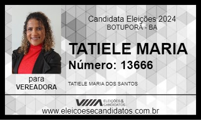 Candidato TATIELE MARIA 2024 - BOTUPORÃ - Eleições