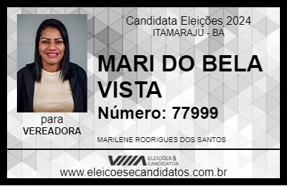 Candidato MARI DO BELA VISTA 2024 - ITAMARAJU - Eleições