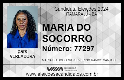 Candidato MARIA DO SOCORRO 2024 - ITAMARAJU - Eleições