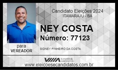 Candidato NEY COSTA 2024 - ITAMARAJU - Eleições