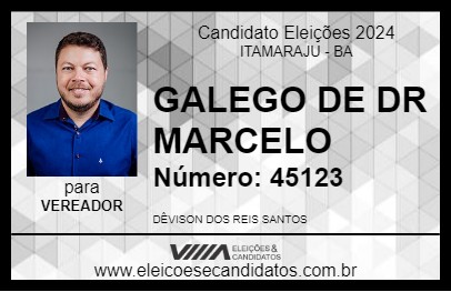 Candidato GALEGO DE DR MARCELO 2024 - ITAMARAJU - Eleições