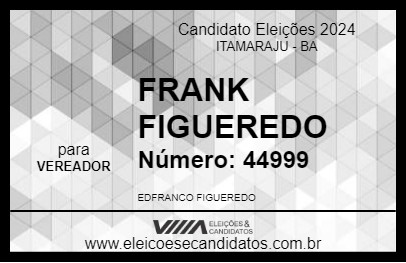 Candidato FRANK FIGUEREDO 2024 - ITAMARAJU - Eleições