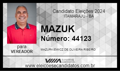 Candidato MAZUK 2024 - ITAMARAJU - Eleições