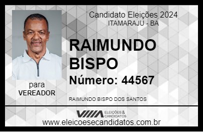 Candidato RAIMUNDO BISPO 2024 - ITAMARAJU - Eleições