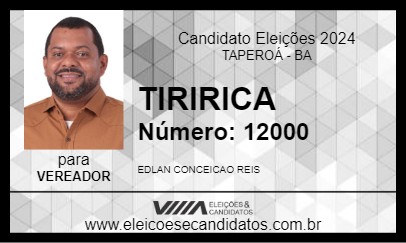 Candidato TIRIRICA 2024 - TAPEROÁ - Eleições