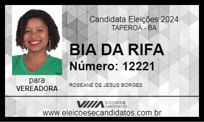 Candidato BIA DA RIFA 2024 - TAPEROÁ - Eleições