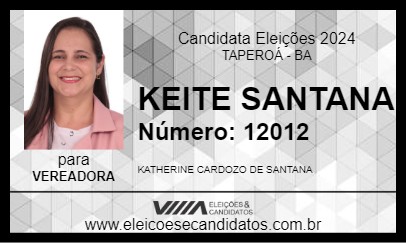 Candidato KEITE SANTANA 2024 - TAPEROÁ - Eleições