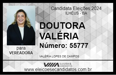 Candidato DOUTORA VALÉRIA 2024 - ILHÉUS - Eleições