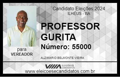 Candidato PROFESSOR GURITA 2024 - ILHÉUS - Eleições