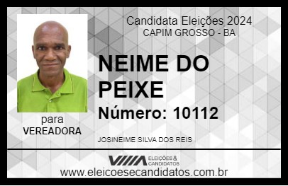 Candidato NEIME DO PEIXE 2024 - CAPIM GROSSO - Eleições