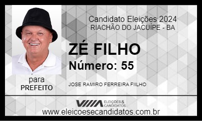 Candidato ZÉ FILHO 2024 - RIACHÃO DO JACUÍPE - Eleições