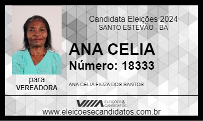 Candidato ANA CELIA 2024 - SANTO ESTEVÃO - Eleições