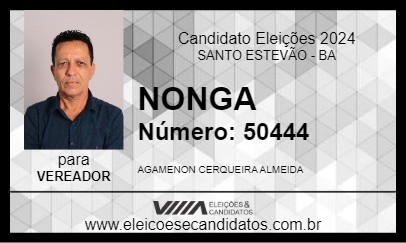 Candidato NONGA 2024 - SANTO ESTEVÃO - Eleições