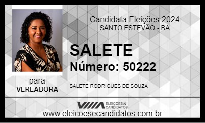 Candidato SALETE 2024 - SANTO ESTEVÃO - Eleições