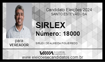 Candidato SIRLEX 2024 - SANTO ESTEVÃO - Eleições