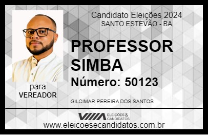 Candidato PROFESSOR SIMBA 2024 - SANTO ESTEVÃO - Eleições