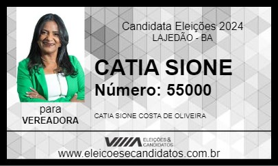 Candidato CATIA SIONE 2024 - LAJEDÃO - Eleições