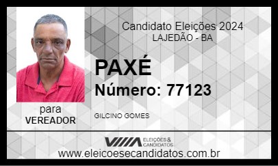 Candidato PAXÉ 2024 - LAJEDÃO - Eleições