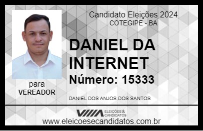 Candidato DANIEL DA INTERNET 2024 - COTEGIPE - Eleições