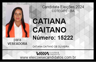 Candidato CATIANA CAITANO 2024 - COTEGIPE - Eleições