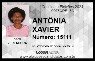 Candidato ANTÔNIA XAVIER 2024 - COTEGIPE - Eleições