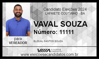 Candidato VAVAL SOUZA 2024 - LAFAIETE COUTINHO - Eleições