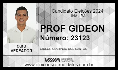 Candidato PROF GIDEON 2024 - UNA - Eleições