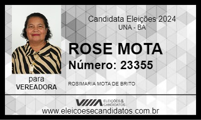 Candidato ROSE MOTA 2024 - UNA - Eleições