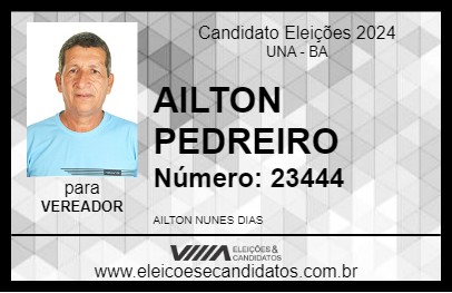 Candidato AILTON PEDREIRO 2024 - UNA - Eleições