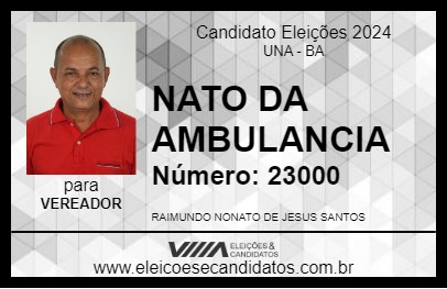 Candidato NATO DA AMBULANCIA 2024 - UNA - Eleições