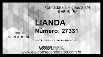 Candidato LIANDA 2024 - ILHÉUS - Eleições