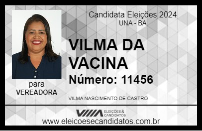 Candidato VILMA DA VACINA 2024 - UNA - Eleições