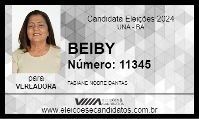 Candidato BEIBY 2024 - UNA - Eleições