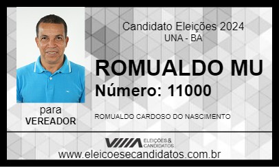 Candidato ROMUALDO MU 2024 - UNA - Eleições