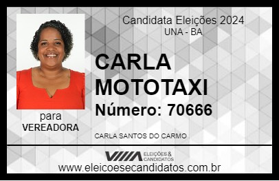 Candidato CARLA MOTOTAXI 2024 - UNA - Eleições