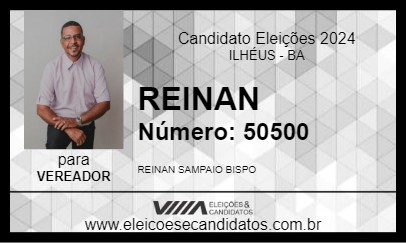 Candidato REINAN 2024 - ILHÉUS - Eleições