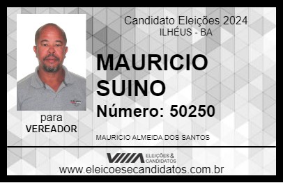 Candidato MAURICIO SUINO 2024 - ILHÉUS - Eleições