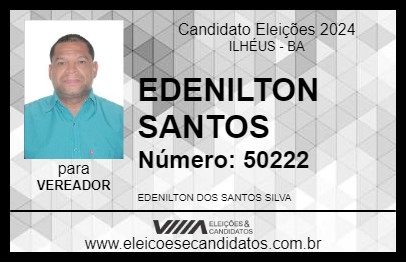 Candidato EDENILTON SANTOS 2024 - ILHÉUS - Eleições