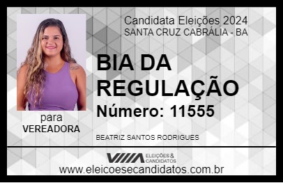 Candidato BIA DA REGULAÇÃO 2024 - SANTA CRUZ CABRÁLIA - Eleições