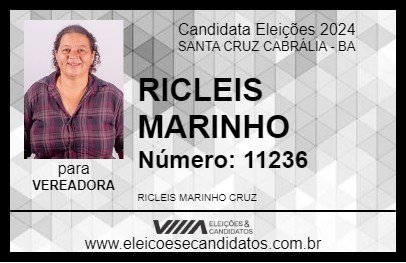 Candidato RICLEIS MARINHO 2024 - SANTA CRUZ CABRÁLIA - Eleições