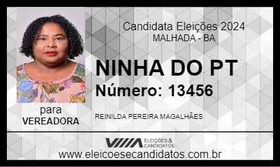 Candidato NINHA DO PT 2024 - MALHADA - Eleições