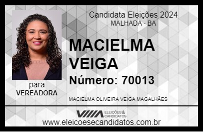 Candidato MACIELMA VEIGA 2024 - MALHADA - Eleições