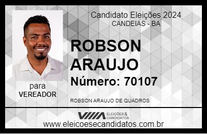 Candidato ROBSON ARAUJO 2024 - CANDEIAS - Eleições