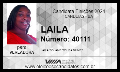 Candidato LAILA 2024 - CANDEIAS - Eleições