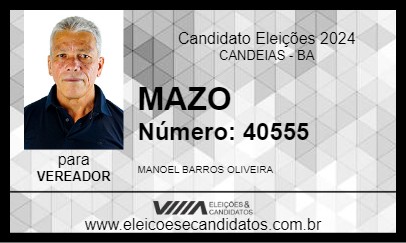 Candidato MAZO 2024 - CANDEIAS - Eleições