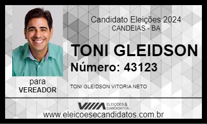 Candidato TONI GLEIDSON 2024 - CANDEIAS - Eleições